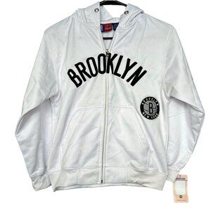 Majestic Brooklyn Nets Hoodie Jacket*NBA Licensed*NWTYouth *Boys Medi* White